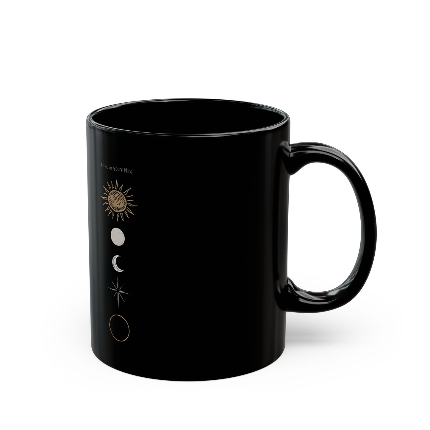 "feed Your Soul, free Your Mind" Black Mug (11oz, 15oz)