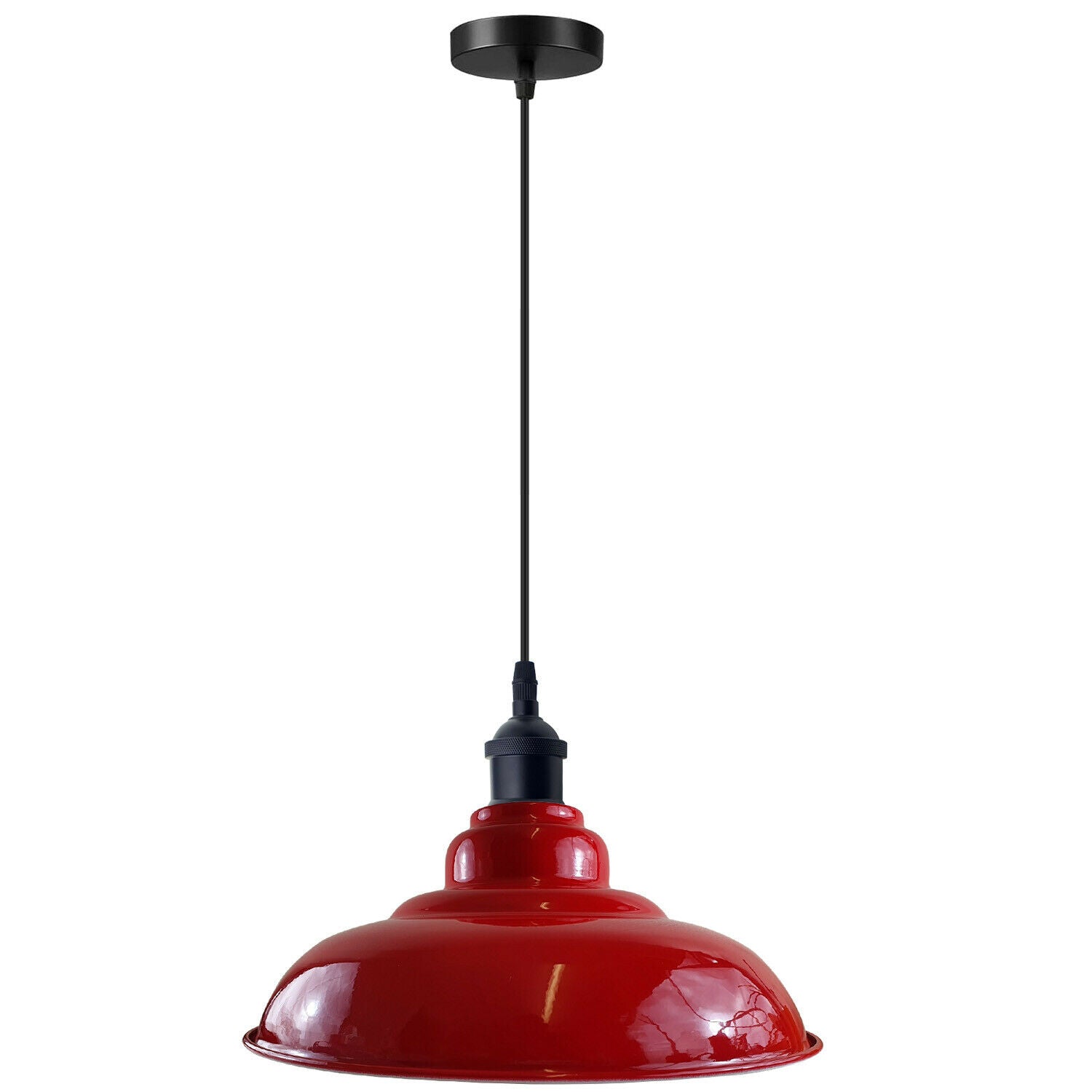 LEDSone industrial Vintage  32cm  Red Pendant Retro Metal Lamp Shade