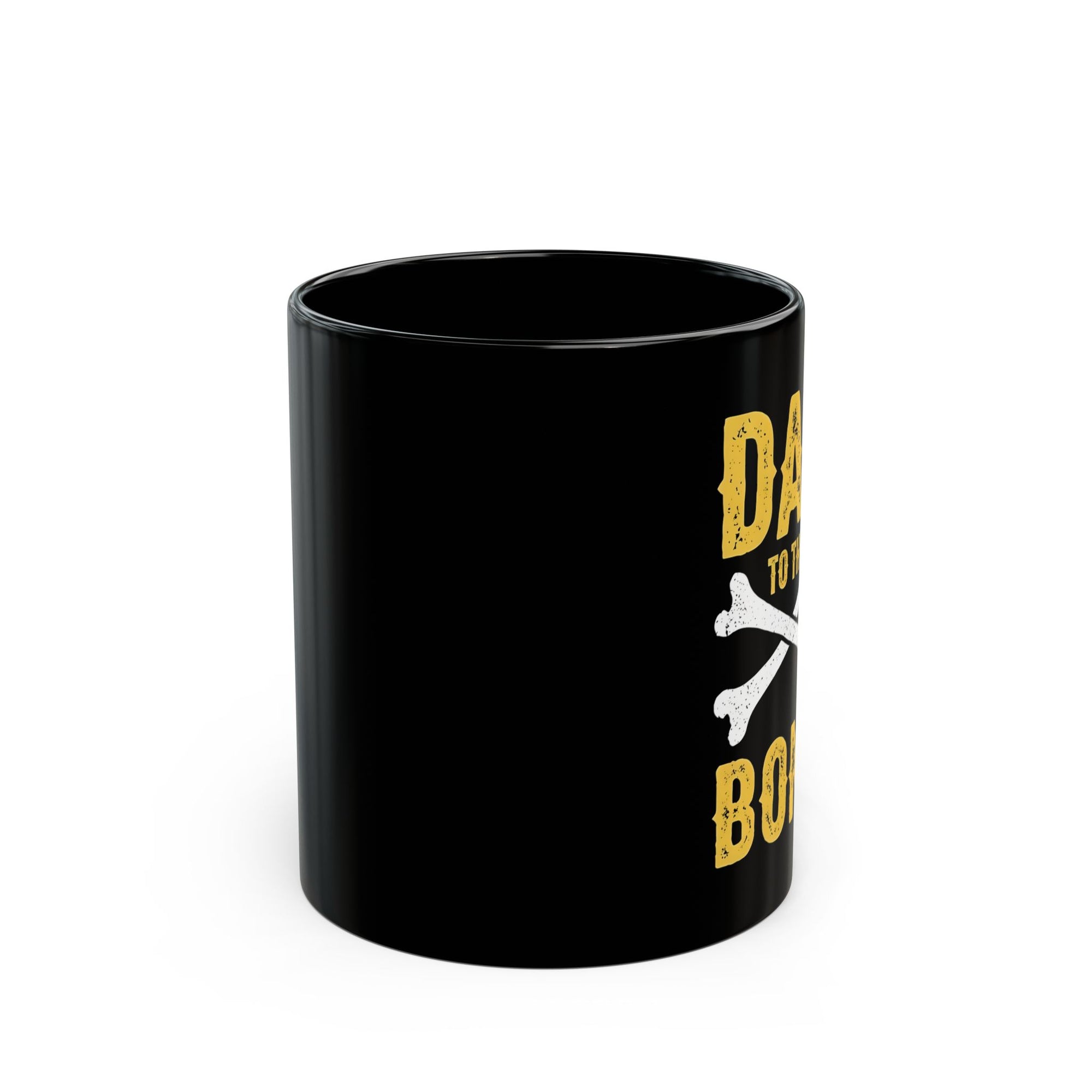 Dad to the Bone Black Mug - Funny Gift for Dads, Unique Coffee Cup, Father's Day, Birthday Present, Kitchen Decor