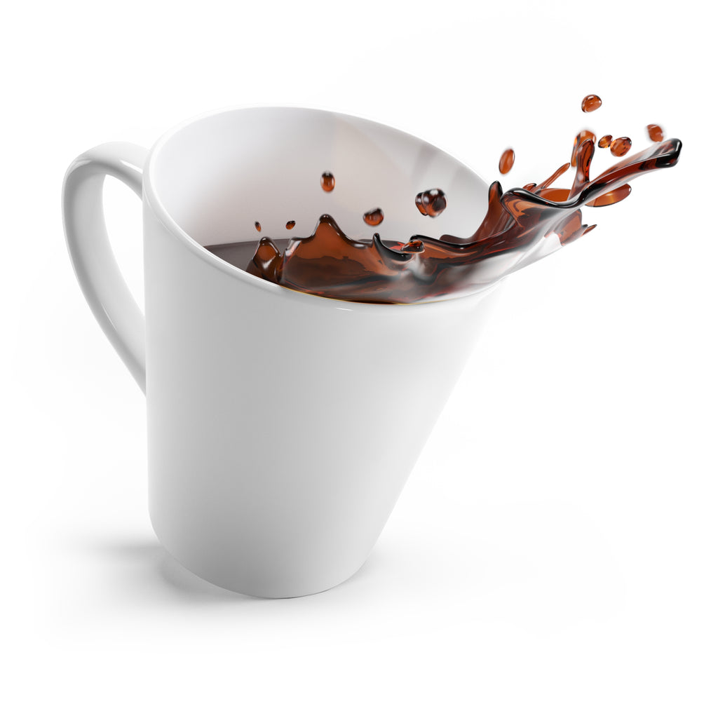 Latte Mug – 'One Coffee to Wake the F*** Up' Bold Typography Ceramic Mug