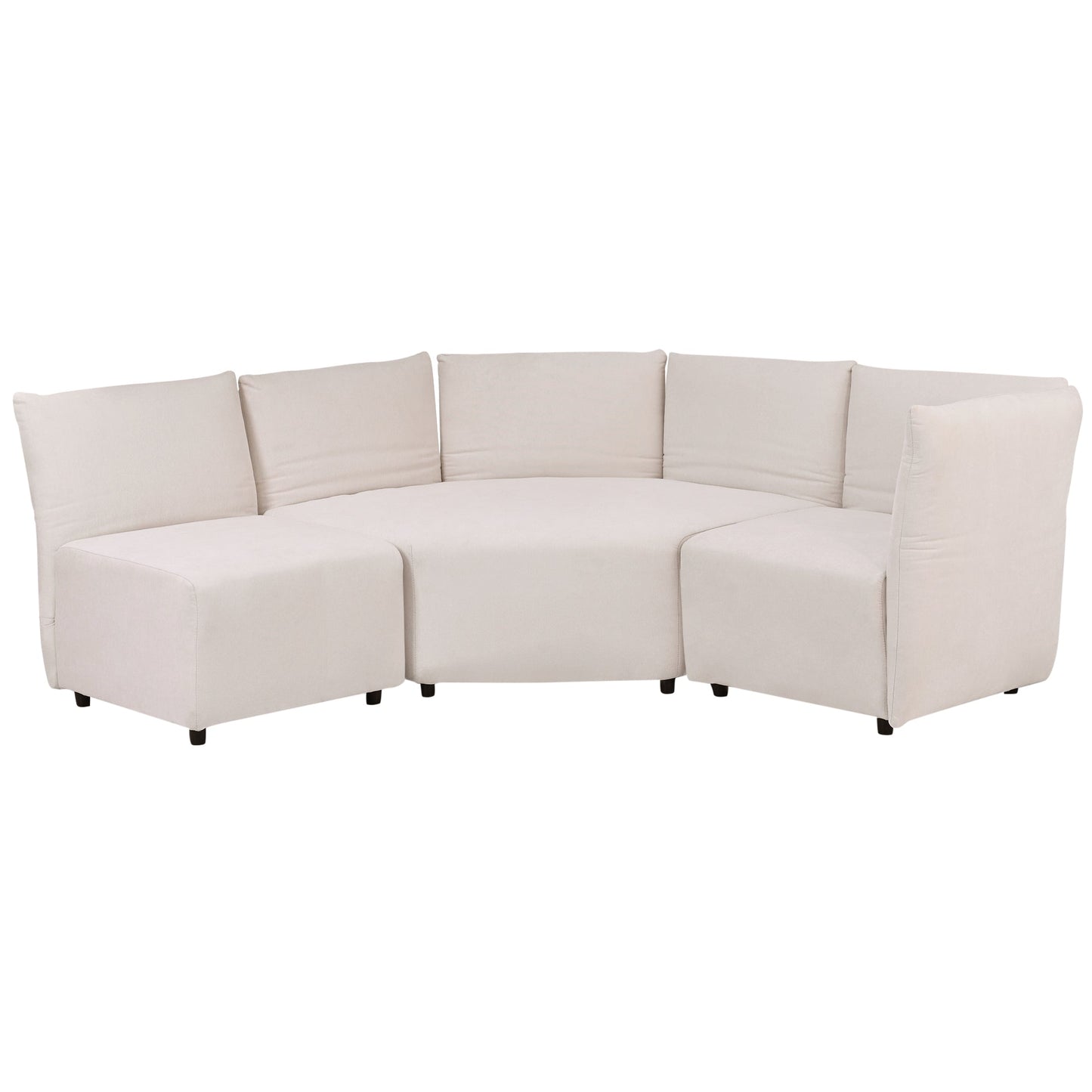 Stylish Sofa Set with Polyester Upholstery with Adjustable Back with