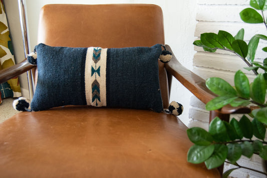 Neza Navajo Arrows, Hand Weaved Wool Pillow Cover