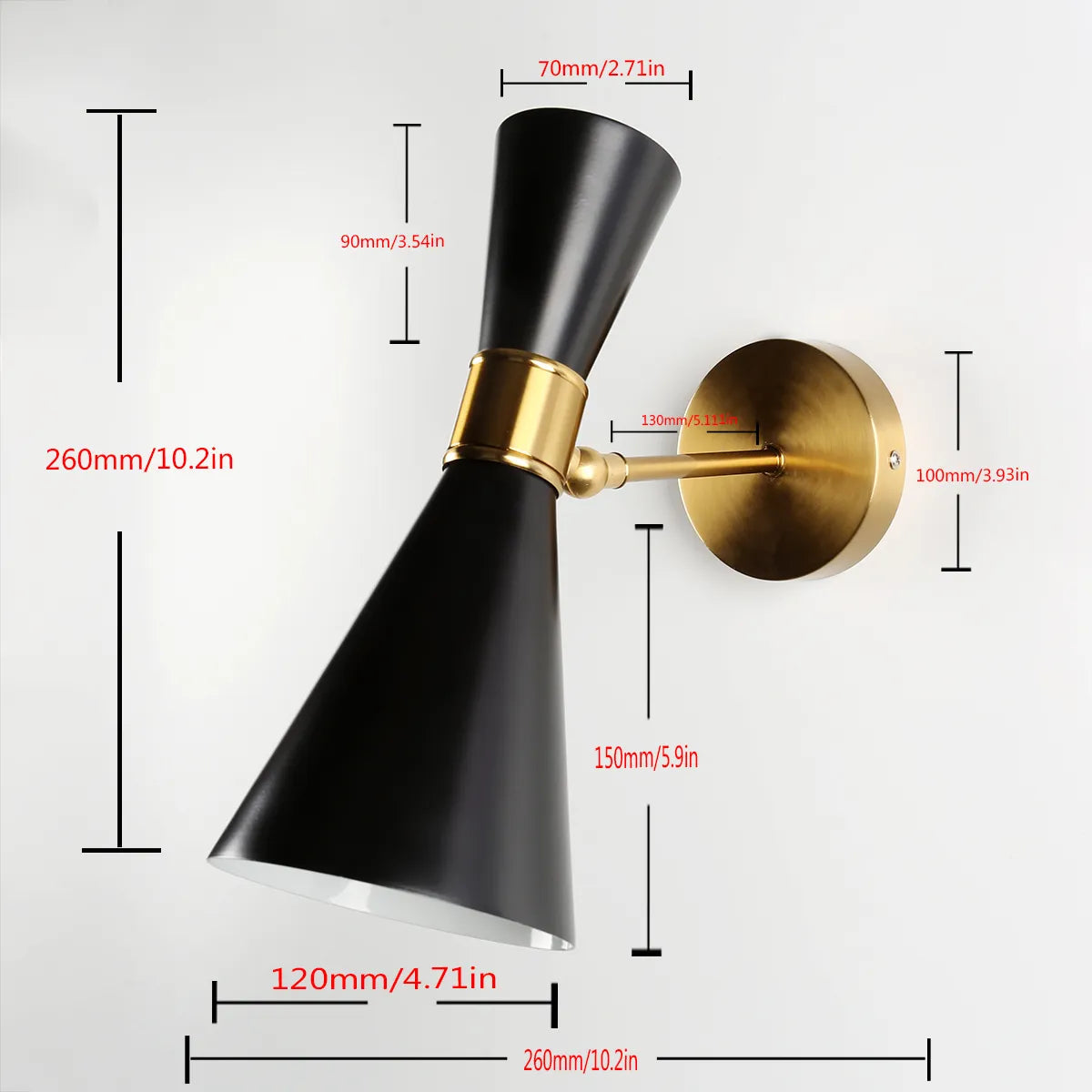 LED Wall Lamps Outdoor Golden Lighting Headboard Dressing Living Room