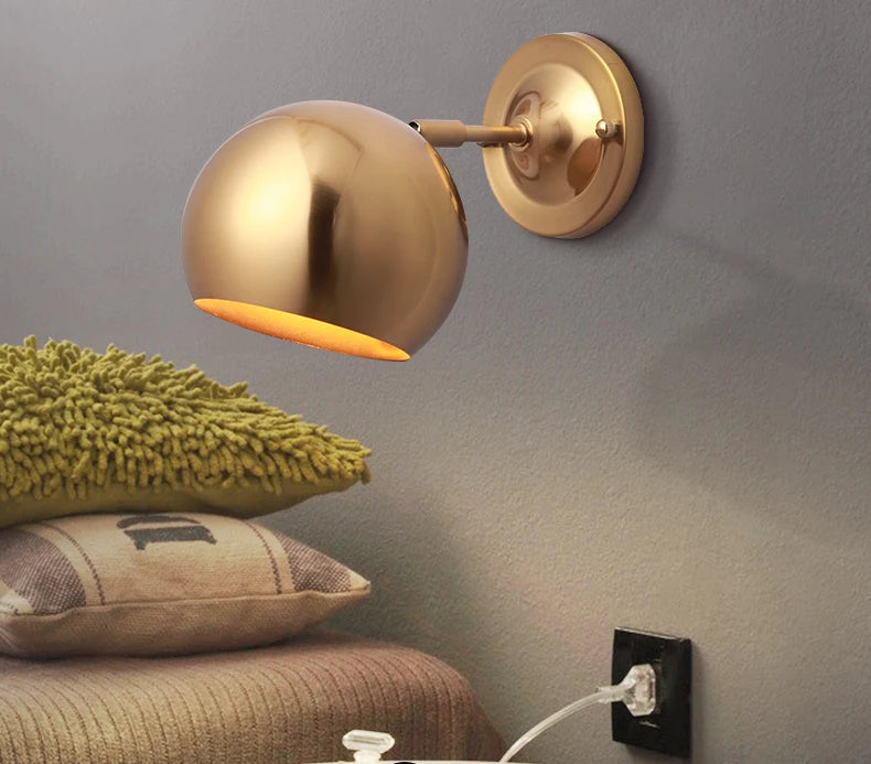 LED Wall Lamps Outdoor Golden Lighting Headboard Dressing Living Room