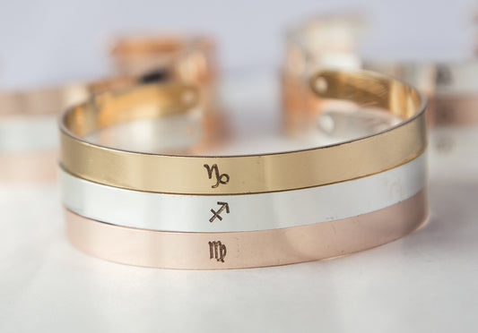 Personalized Zodiac Symbol Bracelet Horoscope Bracelet Virgo Leo