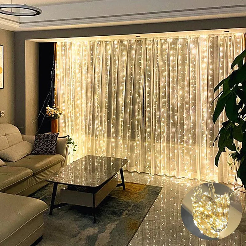 Enchanting Christmas Fairy Light Curtain
