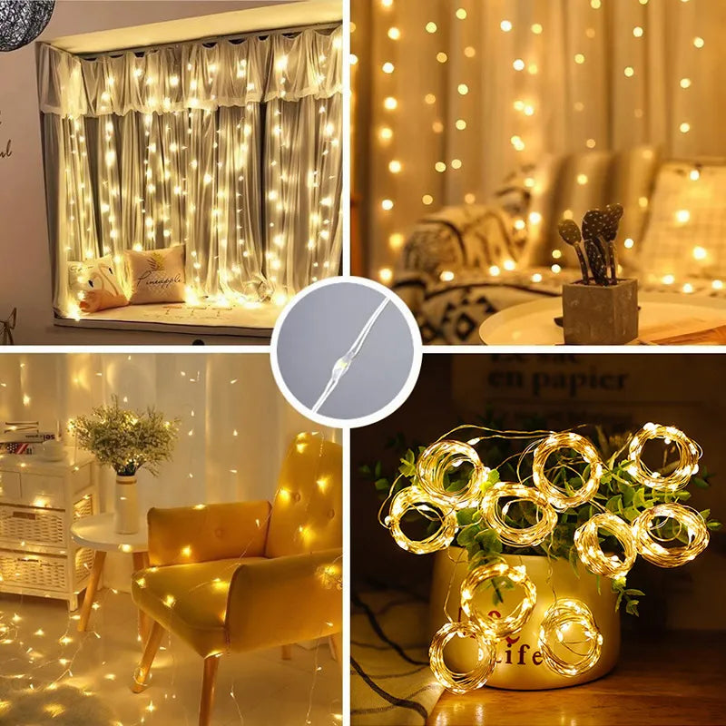 Enchanting Christmas Fairy Light Curtain