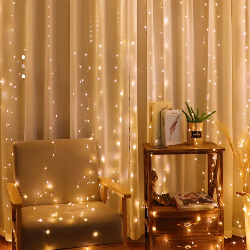 Enchanting Christmas Fairy Light Curtain