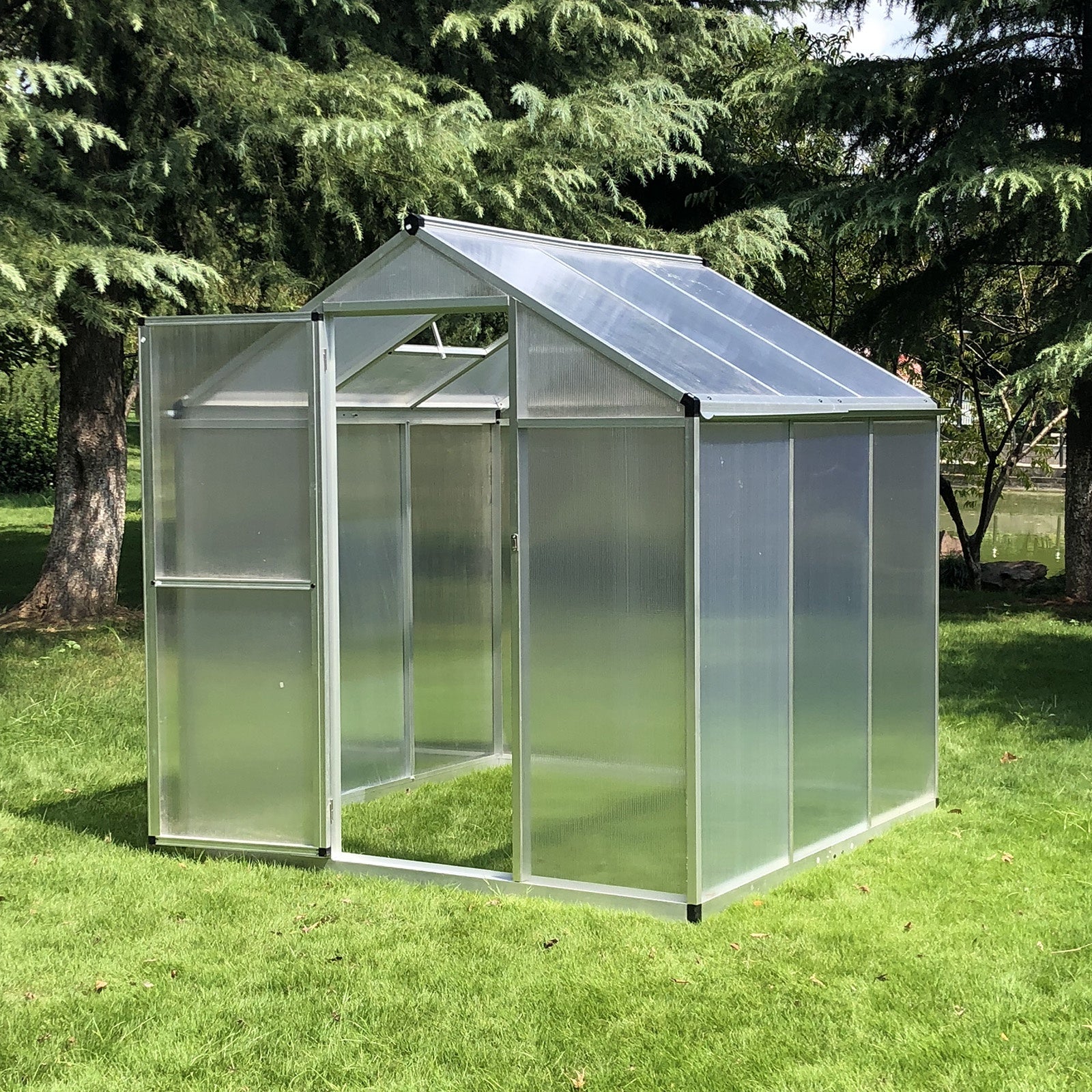 Outsunny 6’x6.25'x6.4' Portable Outdoor Walk-In Cold Frame