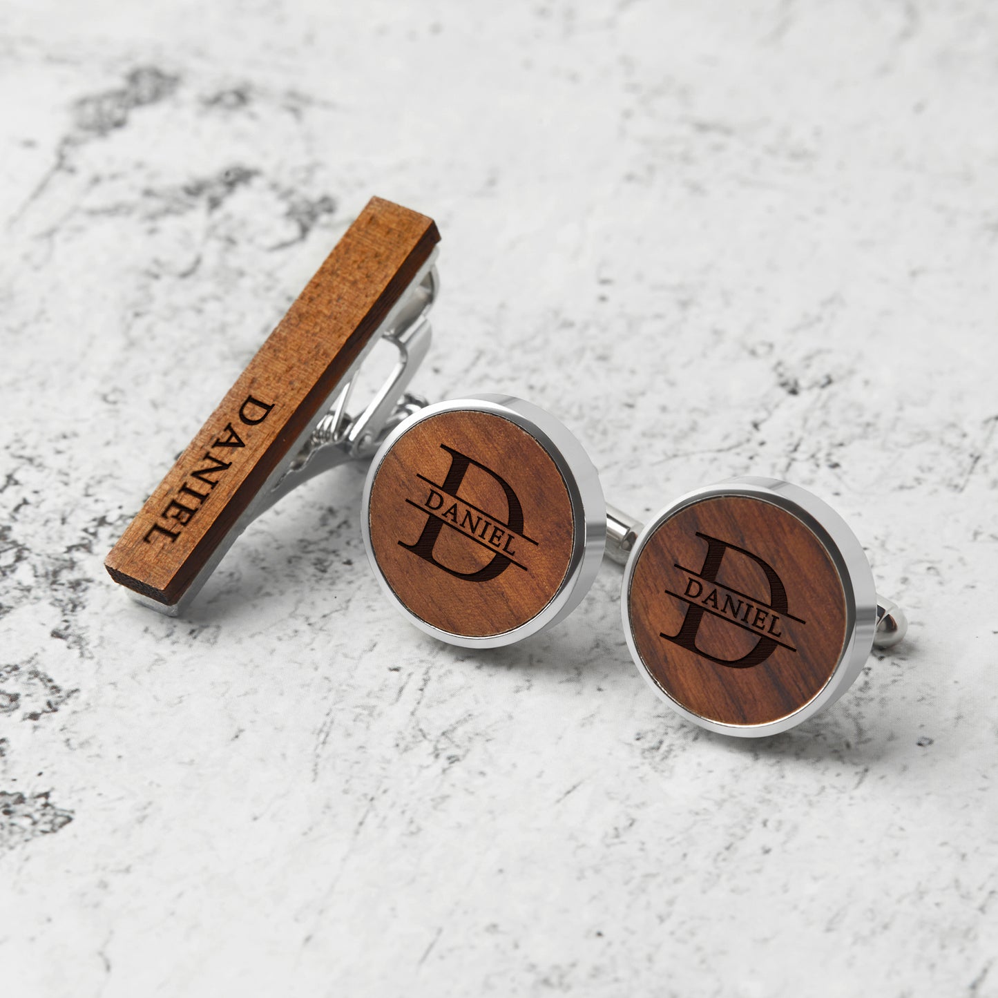 Custom Wood Cufflinks Box, Groomsmen Cufflinks, Monogram Cufflinks