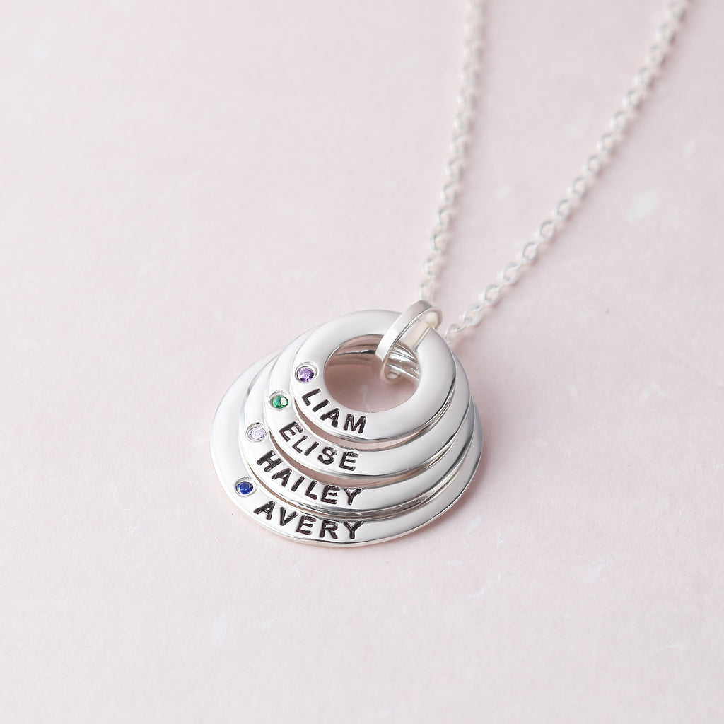 Mom Necklace Birthstone, Mom Necklace With Kids Names, Grandma Jewelry