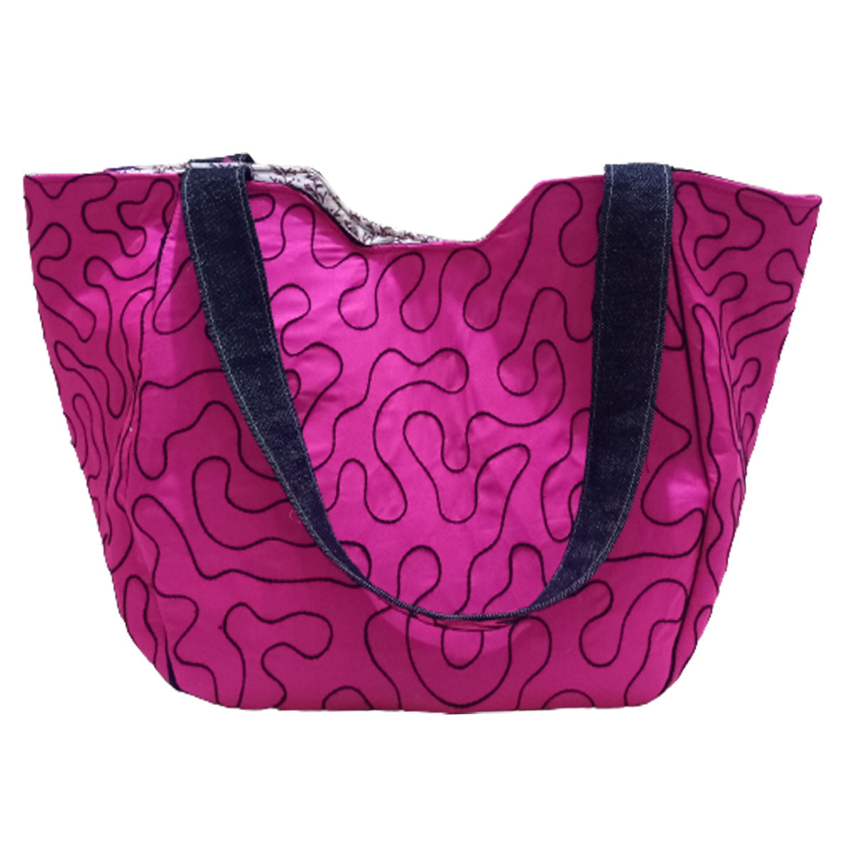 Handmade Antique Deep Cerise Tote Bag